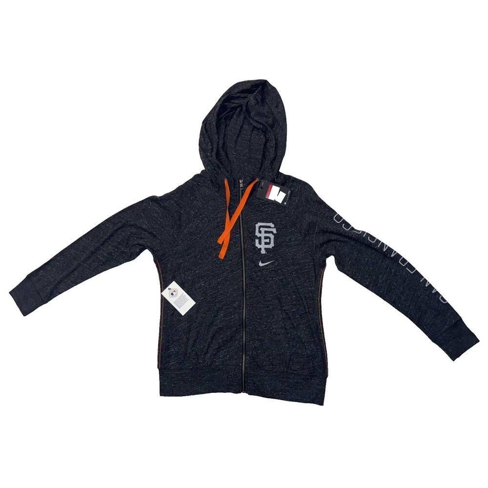 NWT NIKE San Francisco Giants Full Zip Hoodie Womens Large Lightweight MLB